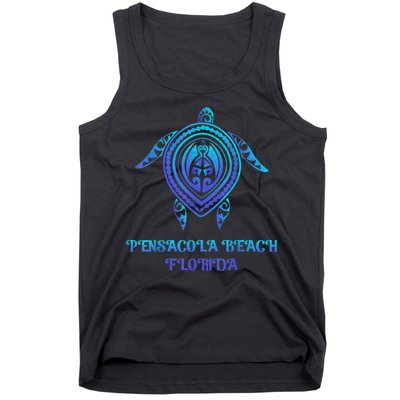Pensacola Beach Florida Beach Souvenirs Sea Turtle Tribal Tank Top