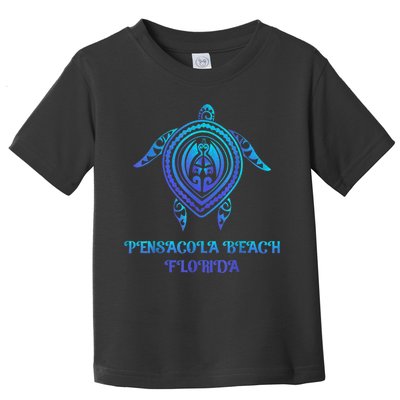 Pensacola Beach Florida Beach Souvenirs Sea Turtle Tribal Toddler T-Shirt