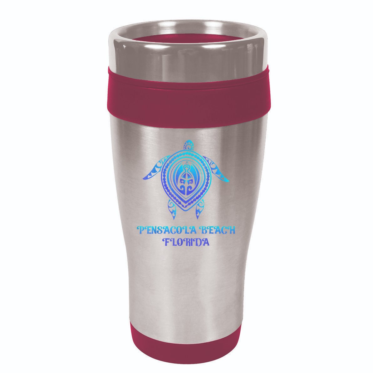 Pensacola Beach Florida Beach Souvenirs Sea Turtle Tribal 16oz Travel Tumbler