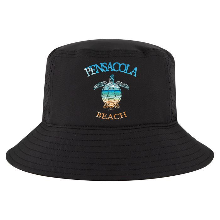 Pensacola Beach, FL, Sea Turtle Cool Comfort Performance Bucket Hat