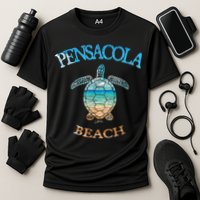 Pensacola Beach, FL, Sea Turtle Cooling Performance Crew T-Shirt