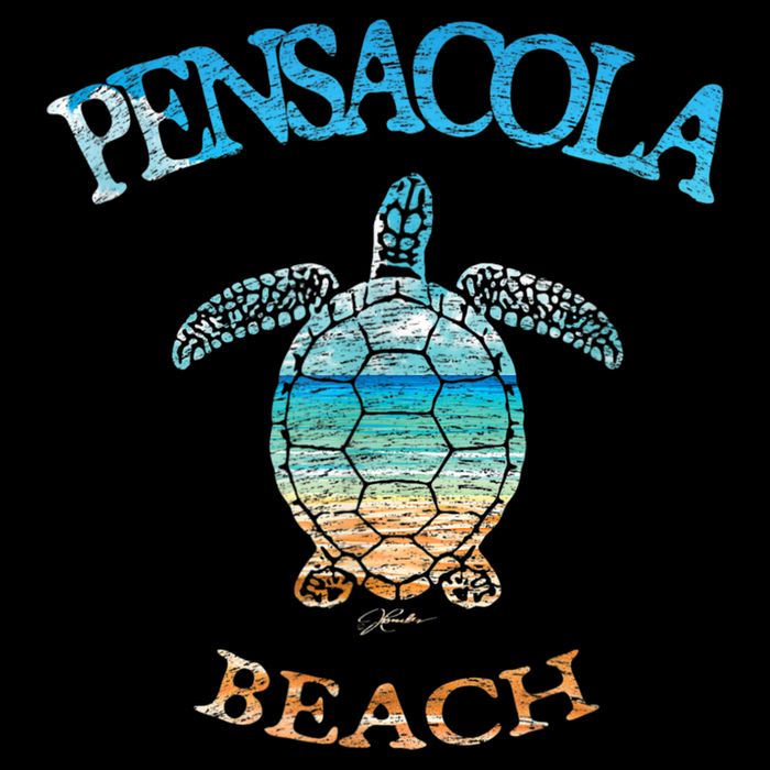 Pensacola Beach, FL, Sea Turtle Cooling Performance Crew T-Shirt