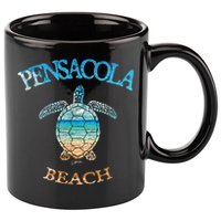 Pensacola Beach, FL, Sea Turtle 11oz C Handle Ceramic Mug