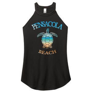 Pensacola Beach, FL, Sea Turtle Women’s Perfect Tri Rocker Tank