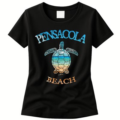 Pensacola Beach, FL, Sea Turtle Womens T-Shirt