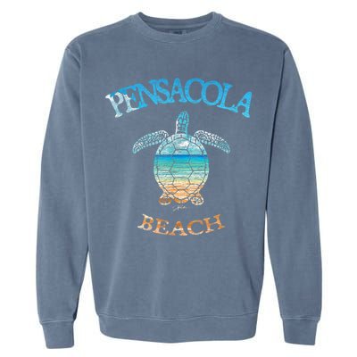 Pensacola Beach, FL, Sea Turtle Garment-Dyed Sweatshirt