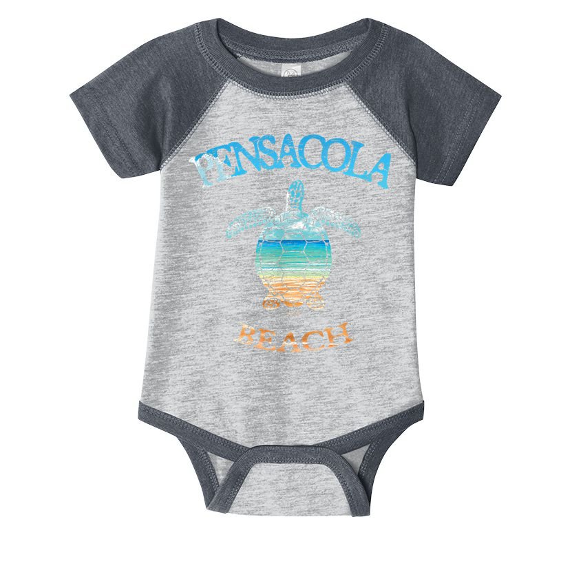 Pensacola Beach, FL, Sea Turtle Infant Baby Jersey Bodysuit