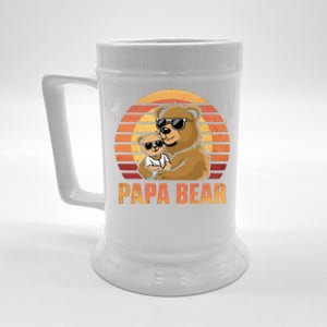 Papa Bear FatherS Day Papa Bear Matching Family Cool Gift Beer Stein