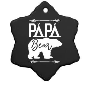 Papa Bear Fathers Day Gift For Dad Grandpa Husband Daddy Meaningful Gift Ceramic Star Ornament