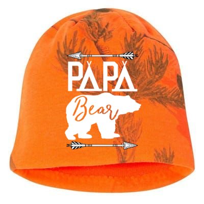 Papa Bear Fathers Day Gift For Dad Grandpa Husband Daddy Meaningful Gift Kati - Camo Knit Beanie