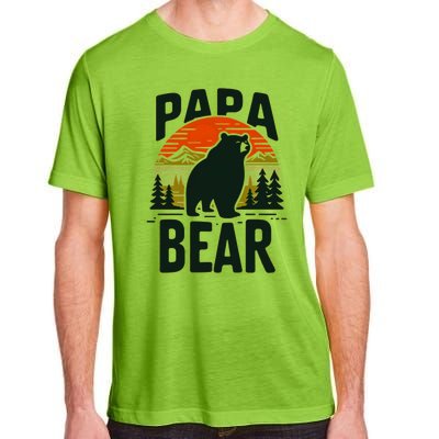 Papa Bear For Proud Dad Husband Uncle Grizzly Fathers Day Cool Gift Adult ChromaSoft Performance T-Shirt