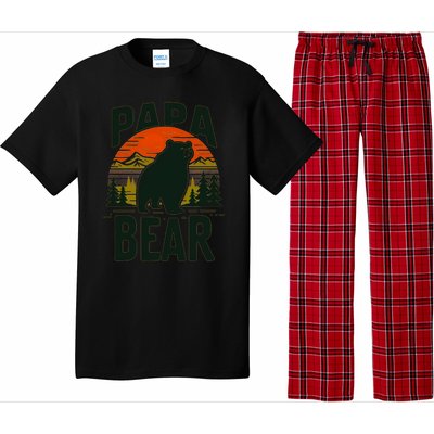 Papa Bear For Proud Dad Husband Uncle Grizzly Fathers Day Cool Gift Pajama Set