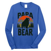 Papa Bear For Proud Dad Husband Uncle Grizzly Fathers Day Cool Gift Long Sleeve Shirt