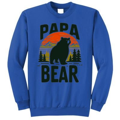 Papa Bear For Proud Dad Husband Uncle Grizzly Fathers Day Cool Gift Sweatshirt