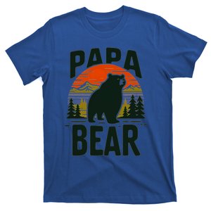 Papa Bear For Proud Dad Husband Uncle Grizzly Fathers Day Cool Gift T-Shirt