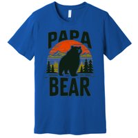 Papa Bear For Proud Dad Husband Uncle Grizzly Fathers Day Cool Gift Premium T-Shirt