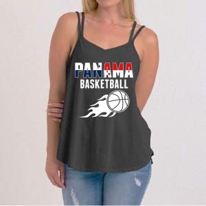 Panama Basketball Fans Jersey Gift Panaian Flag Sport Lovers Gift Women's Strappy Tank