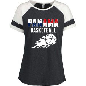 Panama Basketball Fans Jersey Gift Panaian Flag Sport Lovers Gift Enza Ladies Jersey Colorblock Tee