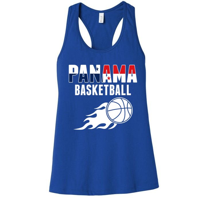 Panama Basketball Fans Jersey Gift Panaian Flag Sport Lovers Gift Women's Racerback Tank