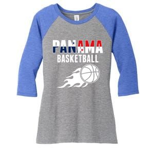 Panama Basketball Fans Jersey Gift Panaian Flag Sport Lovers Gift Women's Tri-Blend 3/4-Sleeve Raglan Shirt