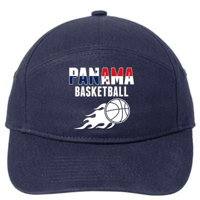 Panama Basketball Fans Jersey Gift Panaian Flag Sport Lovers Gift 7-Panel Snapback Hat