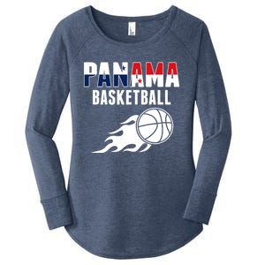 Panama Basketball Fans Jersey Gift Panaian Flag Sport Lovers Gift Women's Perfect Tri Tunic Long Sleeve Shirt