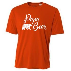 Papa Bear Fathers Day Cute Gift Cooling Performance Crew T-Shirt