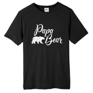 Papa Bear Fathers Day Cute Gift Tall Fusion ChromaSoft Performance T-Shirt