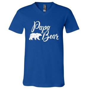 Papa Bear Fathers Day Cute Gift V-Neck T-Shirt