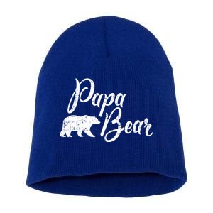 Papa Bear Fathers Day Cute Gift Short Acrylic Beanie