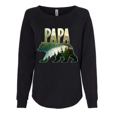 Papa Bear Forest Lake Mountain Scene Outdoors FatherS Day Gift Womens California Wash Sweatshirt