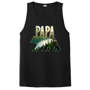 Papa Bear Forest Lake Mountain Scene Outdoors FatherS Day Gift PosiCharge Competitor Tank