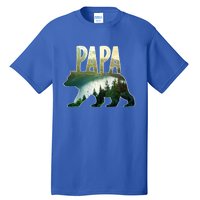 Papa Bear Forest Lake Mountain Scene Outdoors FatherS Day Gift Tall T-Shirt