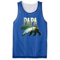 Papa Bear Forest Lake Mountain Scene Outdoors FatherS Day Gift Mesh Reversible Basketball Jersey Tank