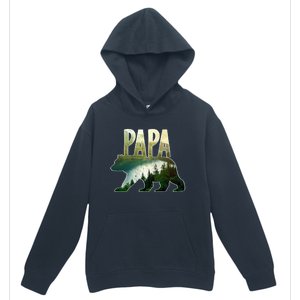 Papa Bear Forest Lake Mountain Scene Outdoors FatherS Day Gift Urban Pullover Hoodie