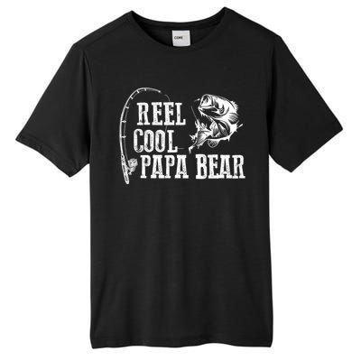 Papa Bear Fishing Reel Cool Papa Bear Tall Fusion ChromaSoft Performance T-Shirt