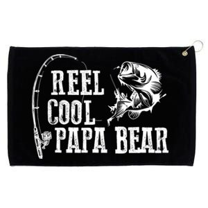 Papa Bear Fishing Reel Cool Papa Bear Grommeted Golf Towel