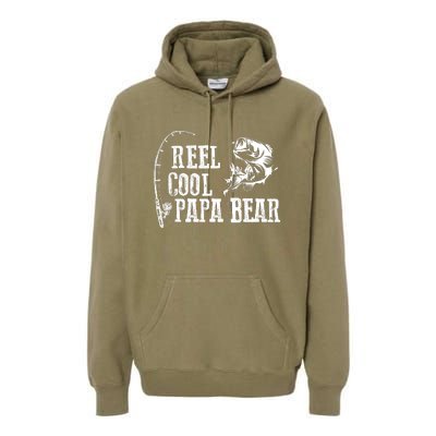 Papa Bear Fishing Reel Cool Papa Bear Premium Hoodie