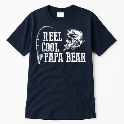 Papa Bear Fishing Reel Cool Papa Bear Tall T-Shirt