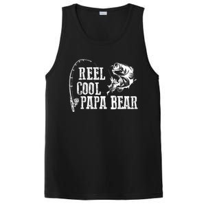 Papa Bear Fishing: Reel Cool Papa Bear Funny Gift PosiCharge Competitor Tank