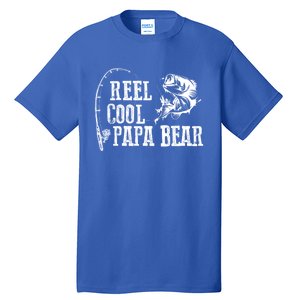 Papa Bear Fishing: Reel Cool Papa Bear Funny Gift Tall T-Shirt