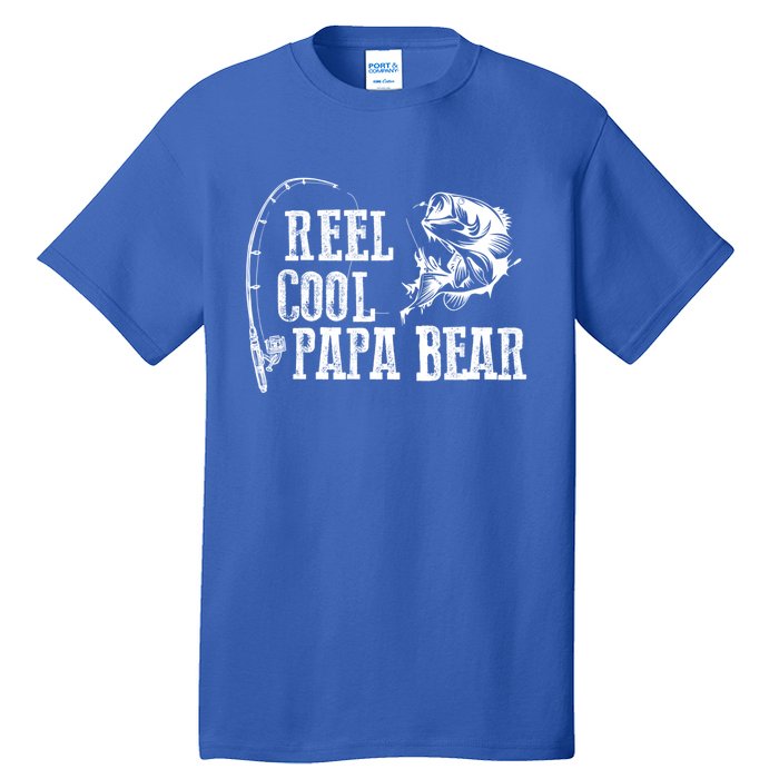 Papa Bear Fishing: Reel Cool Papa Bear Funny Gift Tall T-Shirt