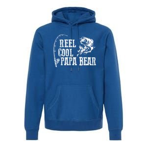 Papa Bear Fishing: Reel Cool Papa Bear Funny Gift Premium Hoodie