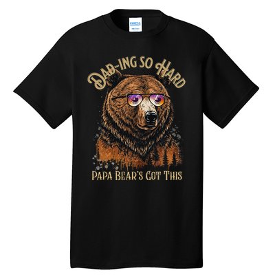 Papa Bear Funny Fathers Day Gift Tall T-Shirt