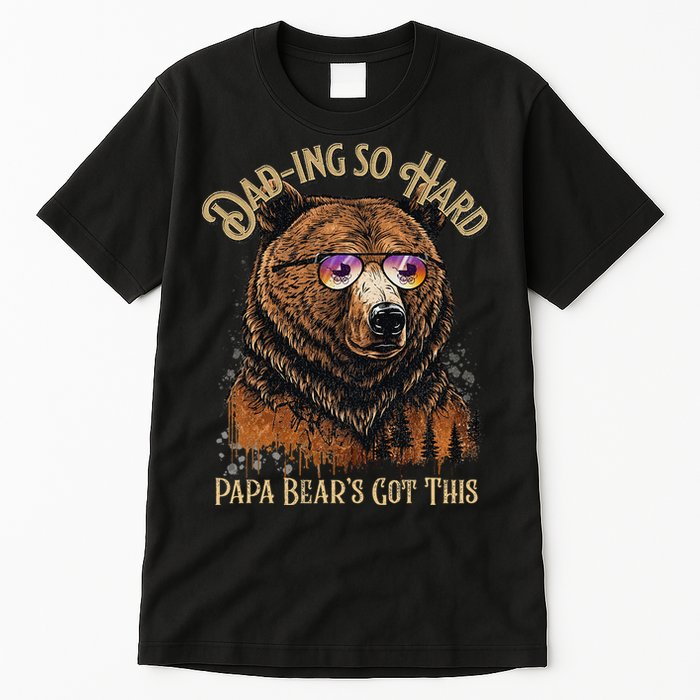 Papa Bear Funny Fathers Day Gift Tall T-Shirt