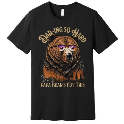 Papa Bear Funny Fathers Day Gift Premium T-Shirt