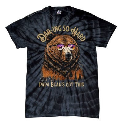 Papa Bear Funny Fathers Day Gift Tie-Dye T-Shirt