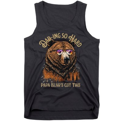 Papa Bear Funny Fathers Day Gift Tank Top