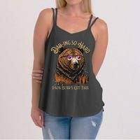 Papa Bear Funny Fathers Day Gift Women's Strappy Tank