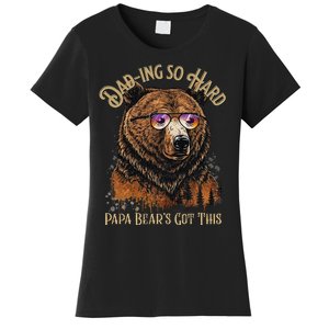 Papa Bear Funny Fathers Day Gift Women's T-Shirt